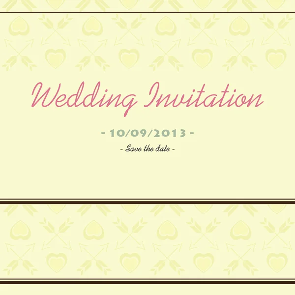 Invitación boda — Vector de stock