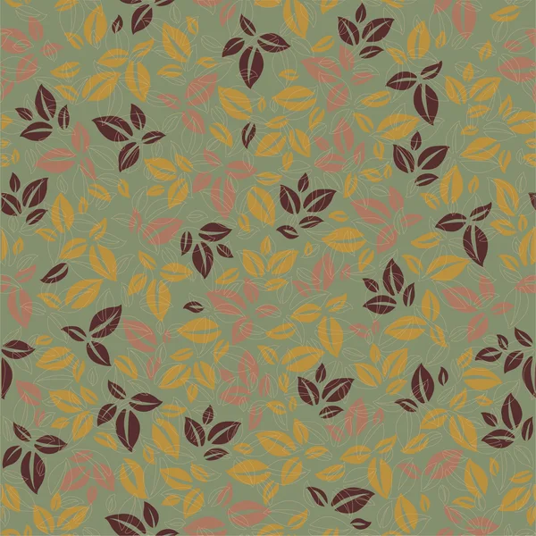 Autumn seamless pattern with leaves — Stock Vector