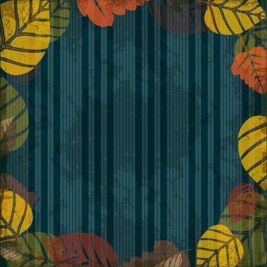 Yapraklı sonbahar arkaplanı