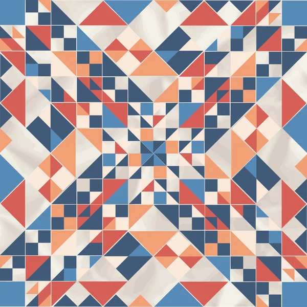 Retro-Muster geometrischer Formen. Buntes Mosaik-Banner. Geometrischer Hipster-Retro-Hintergrund mit Platz für Ihren Text. Retro-Dreieck Hintergrund — Stockvektor