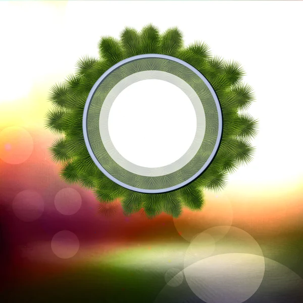 Christmas wreath in blur background — Stock Photo, Image
