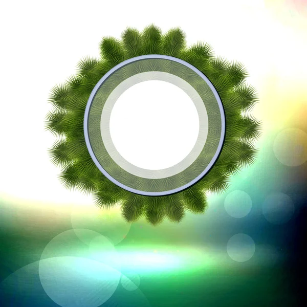 Christmas wreath in blur background — Stock Photo, Image