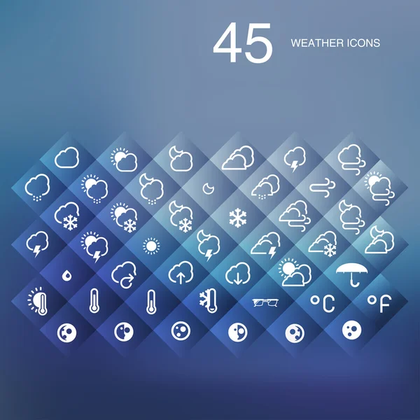 Set of weather icons — Stock Vector