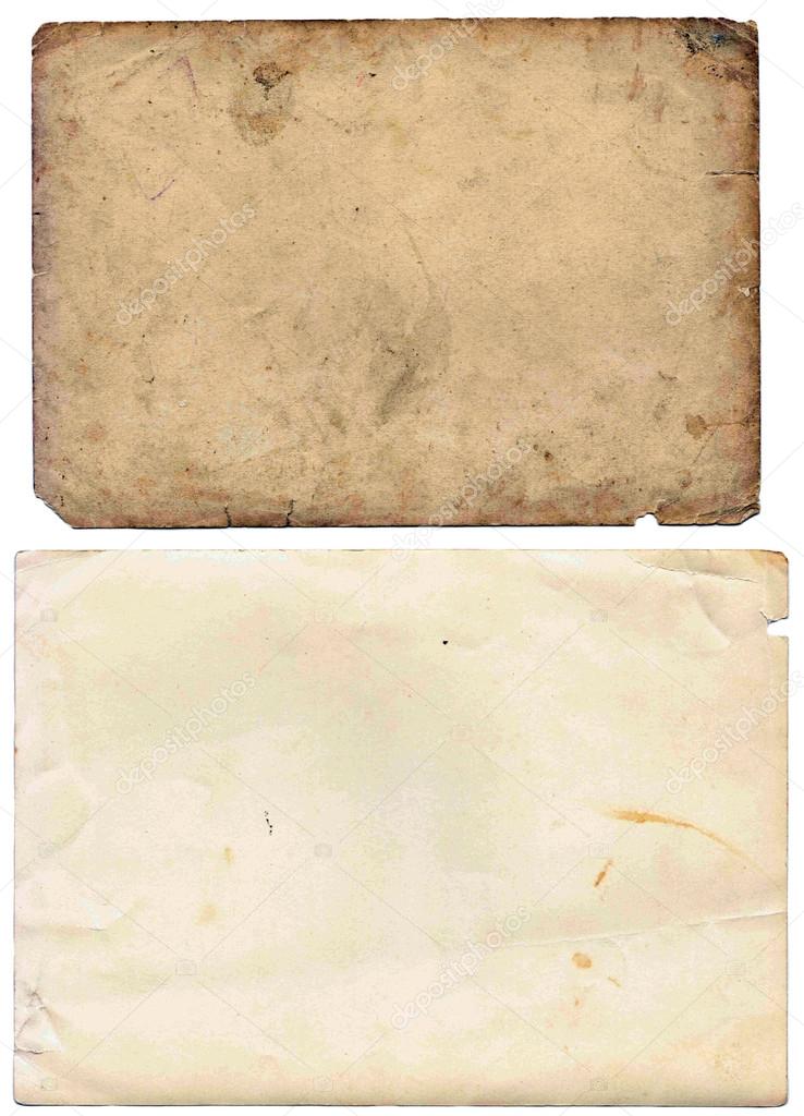 Set of various old paper sheets.