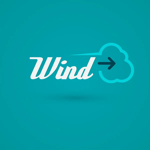Wind label - vector illustration — Stock Vector