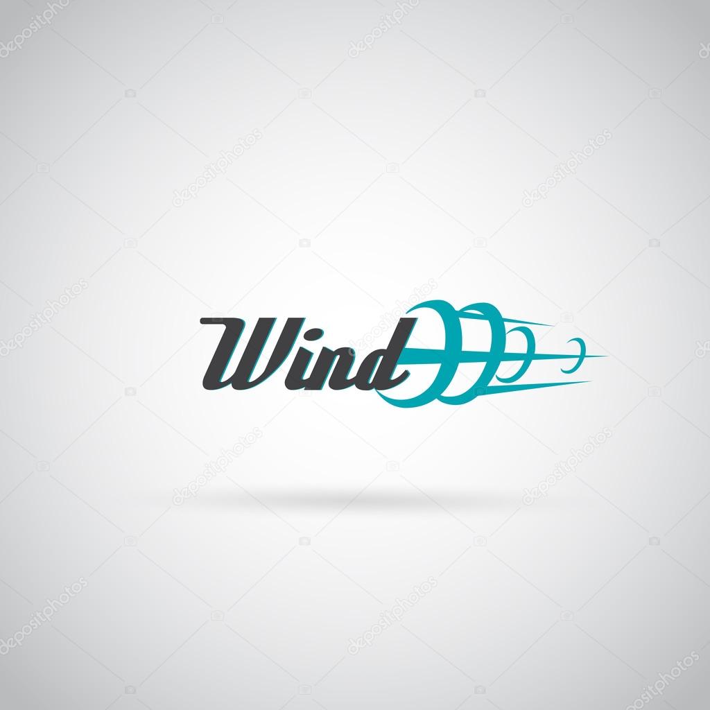 Wind label - vector illustration