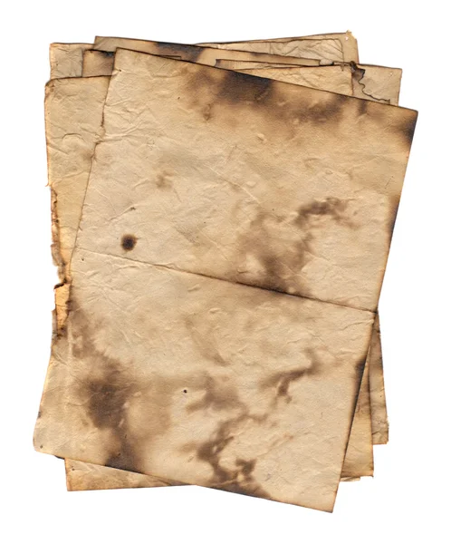 Conjunto de varias hojas de papel antiguas . — Foto de Stock