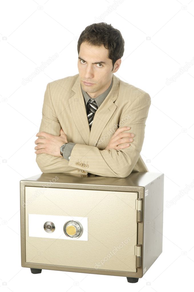 Businessman with Safe