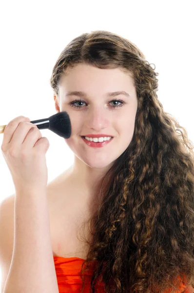 Young girl applying Make-Up — Stock Photo, Image