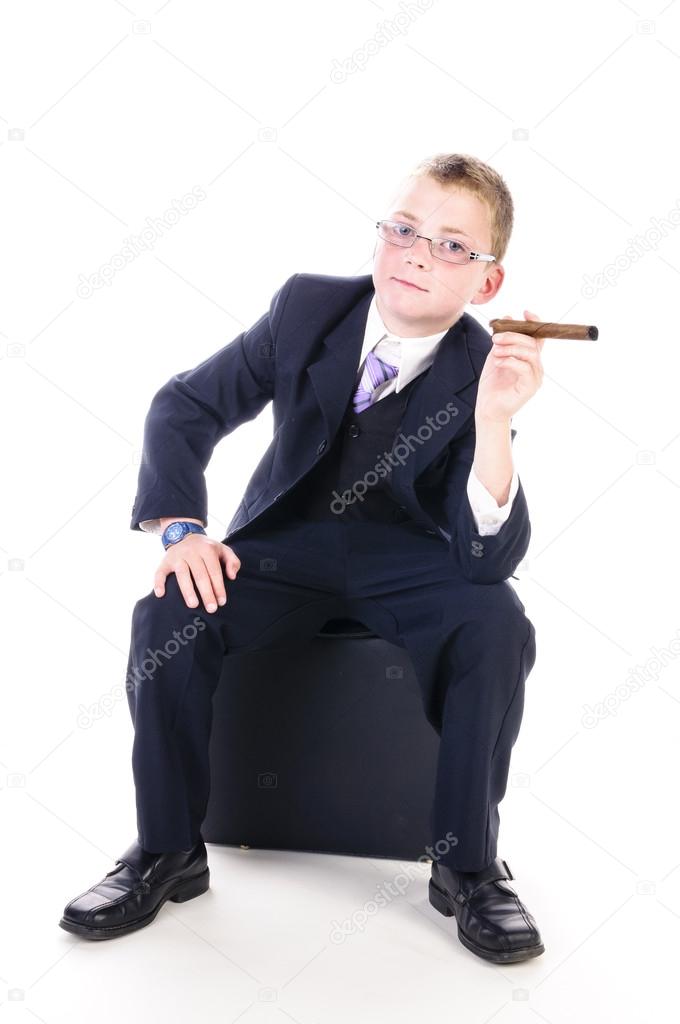 Little Boy with cigar