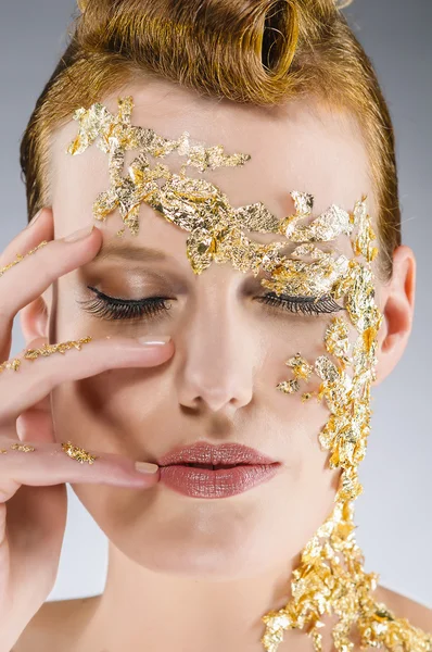 Gold Make Up — Stock Photo, Image