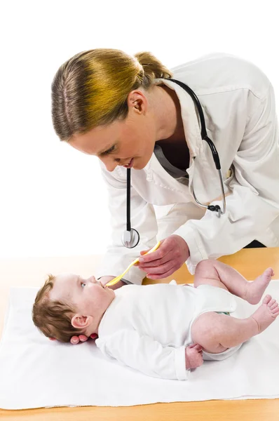 Baby taking medicine — Stock Photo, Image