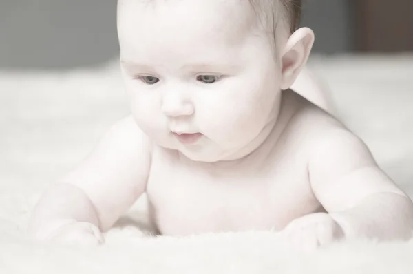 Dulce littel bebé primer plano — Foto de Stock