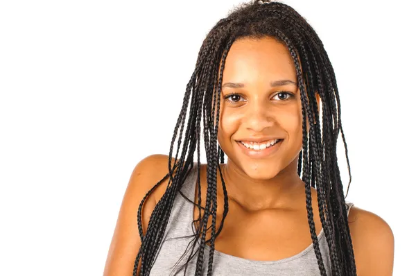 Afrikansk flicka leende — Stockfoto