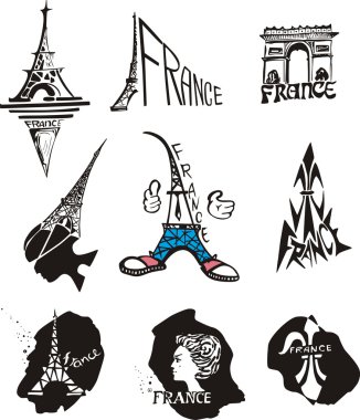 France Travel Logos clipart