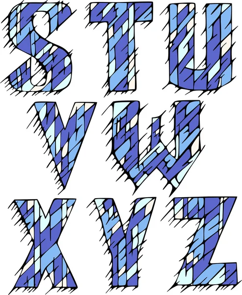 頭文字 stuvwxyz のセット — ストックベクタ