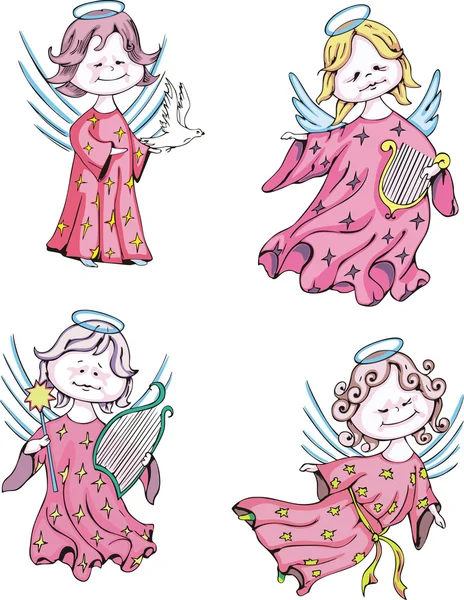 Kids angels — Stock Vector