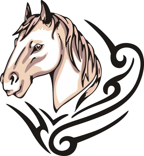 Tatuagem de cavalo — Vetor de Stock
