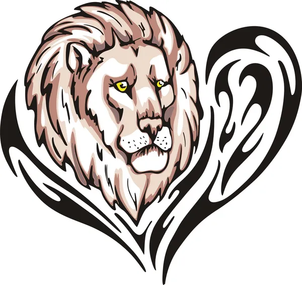 Tatouage de lion — Image vectorielle