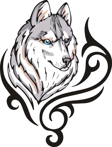 Tatuaje Wolf — Archivo Imágenes Vectoriales