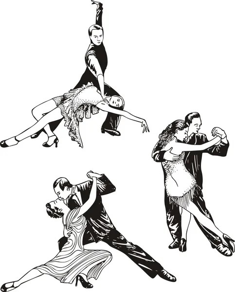 Dancing paren — Stockvector