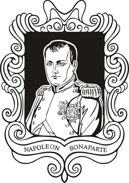 Porträtt av napoleon bonaparte — Stock vektor