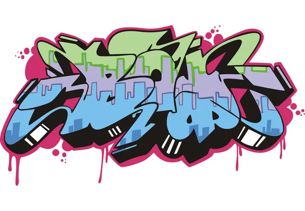 Graffito - pojke — Stock vektor