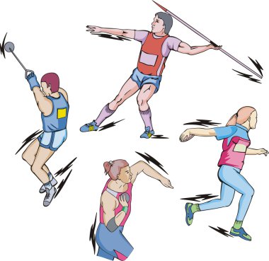 Atış sırası, Discus, Hammer ve Javelin 'de.