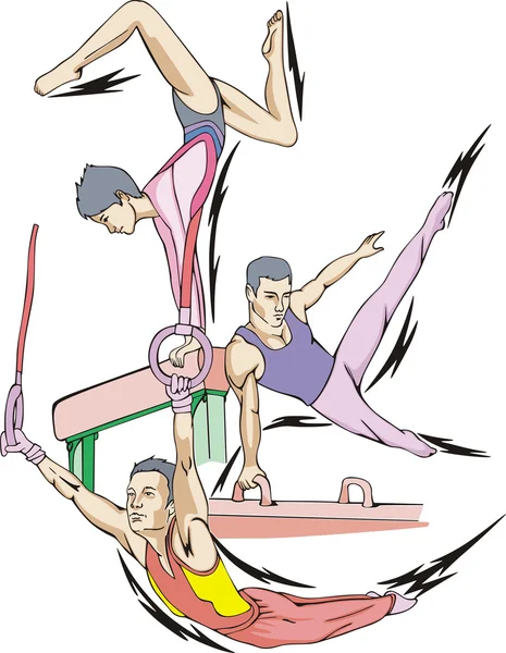 Gimnasia artística — Vector de stock