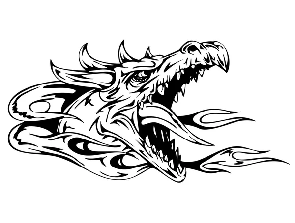 Tête de dragon — Image vectorielle