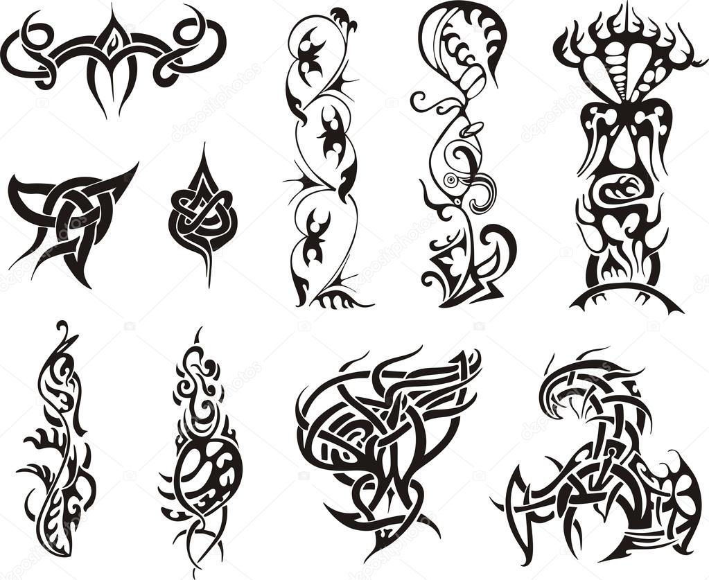Simple tattoo designs Vector Art Stock Images | Depositphotos