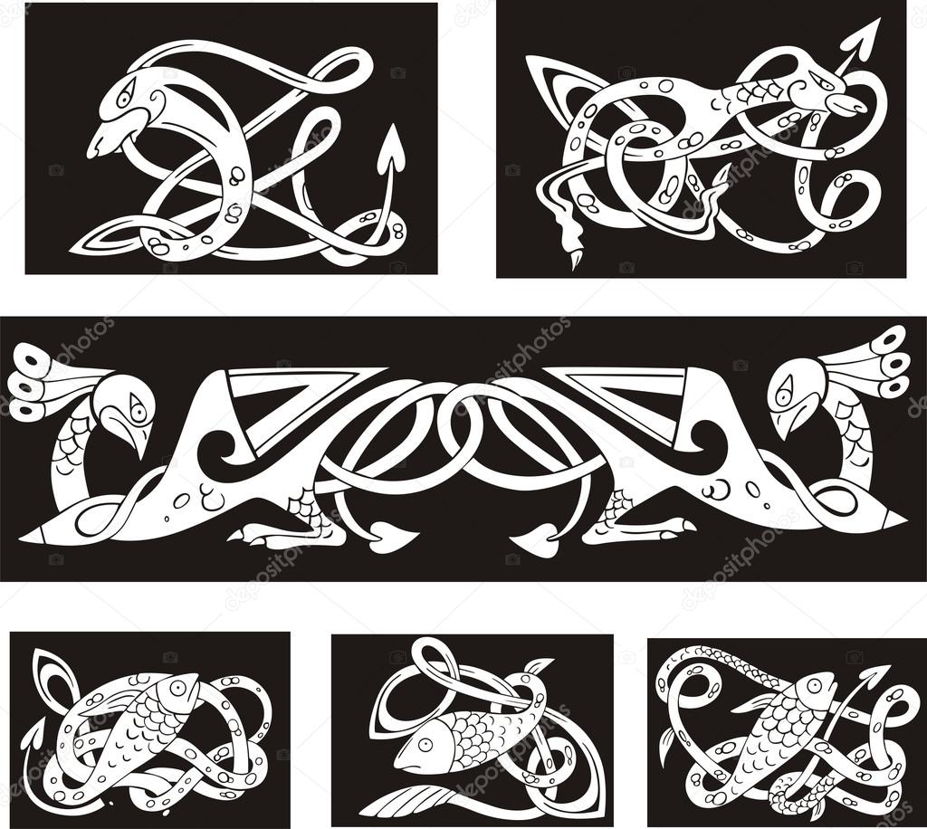 Animalistic celtic knot patterns