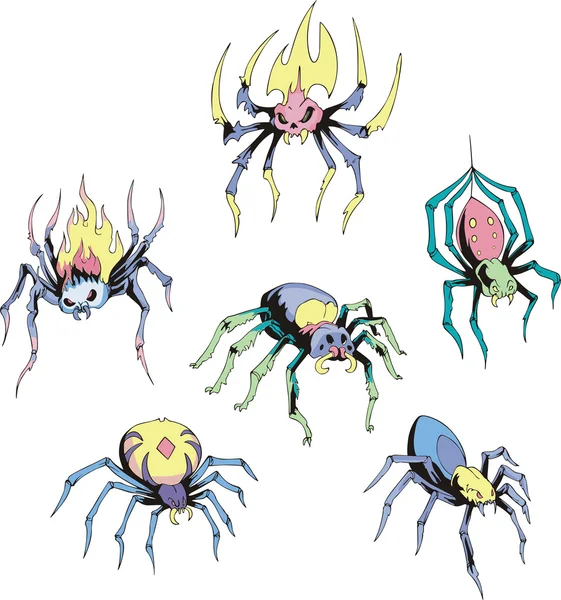Spinnen-Tätowierungen — Stockvektor