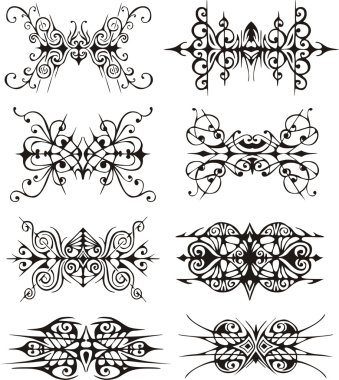 simetrik aşiret vinyetlerin