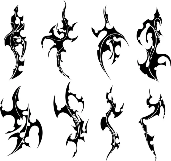 Bir dizi kabile dövmesi.