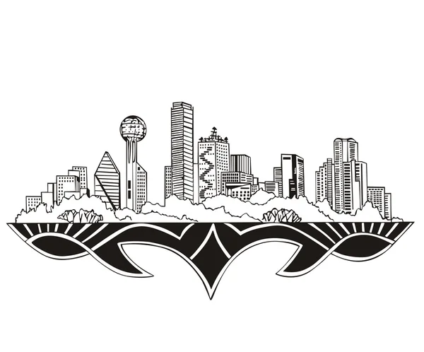 Dallas, horizonte tx — Vector de stock