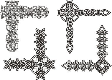 Celtic knot dekoratif köşeler