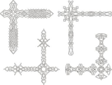 Celtic knot dekoratif köşeler