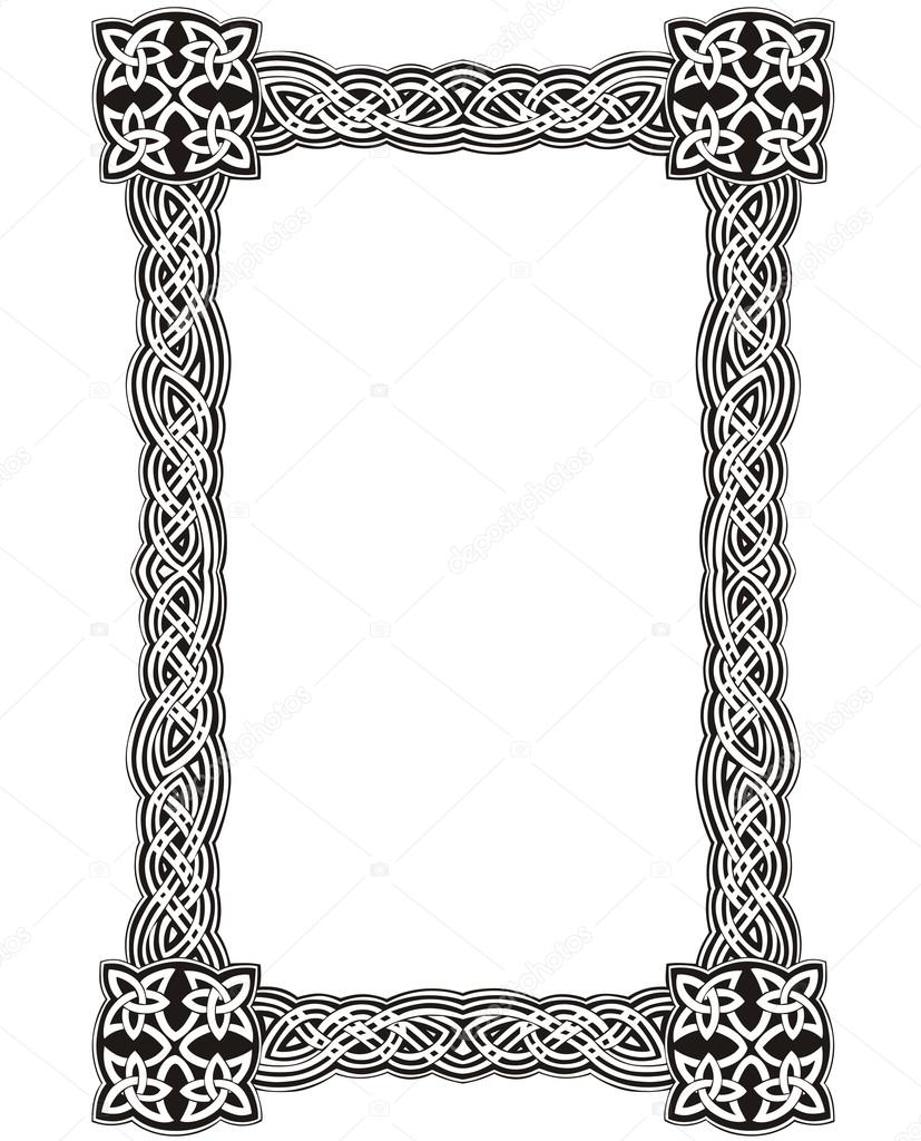 Celtic decorative knot frame