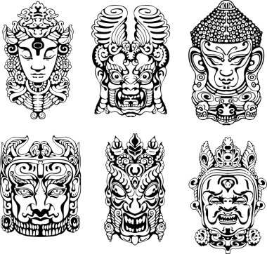 Hindu tanrısı maskeleri