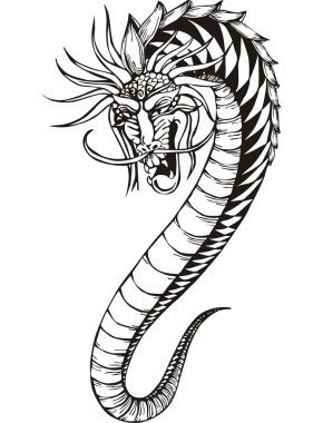oriental dragon worm clipart