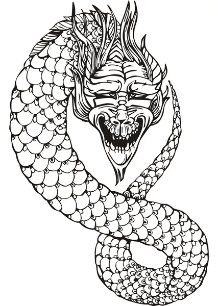 Dragon sans levain oriental — Image vectorielle
