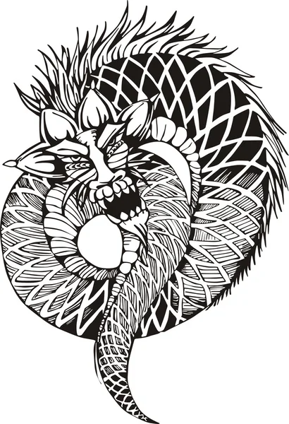 Dragon sans levain oriental — Image vectorielle