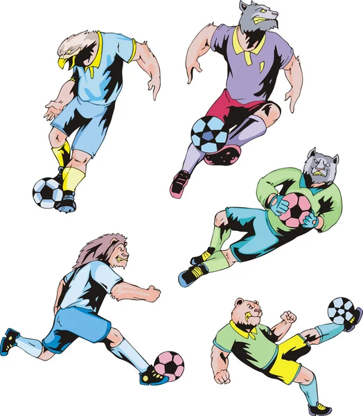 Sport mascots - soccer — Stock Vector