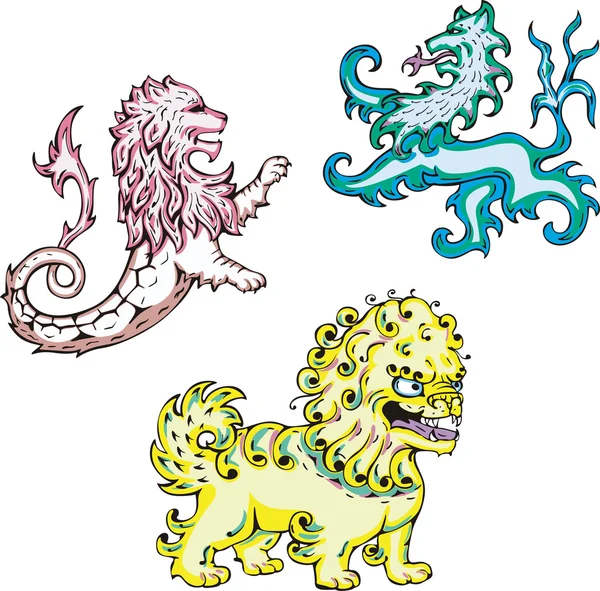 Lions mythiques — Image vectorielle
