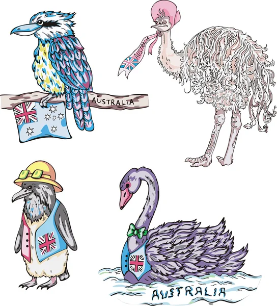 Australian birds Royalty Free Stock Vectors