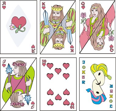 Oyun kağıtları - tam kalpleri