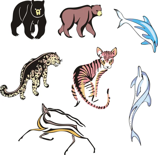 Miscellaneous mammal animals — Stock Vector