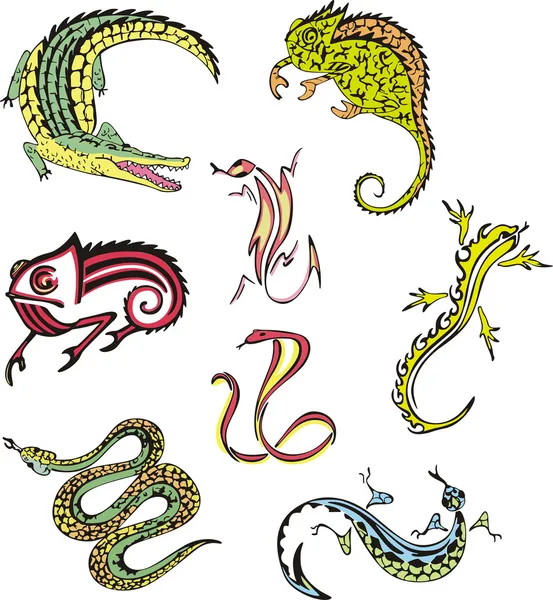 Diverse reptielen — Stockvector