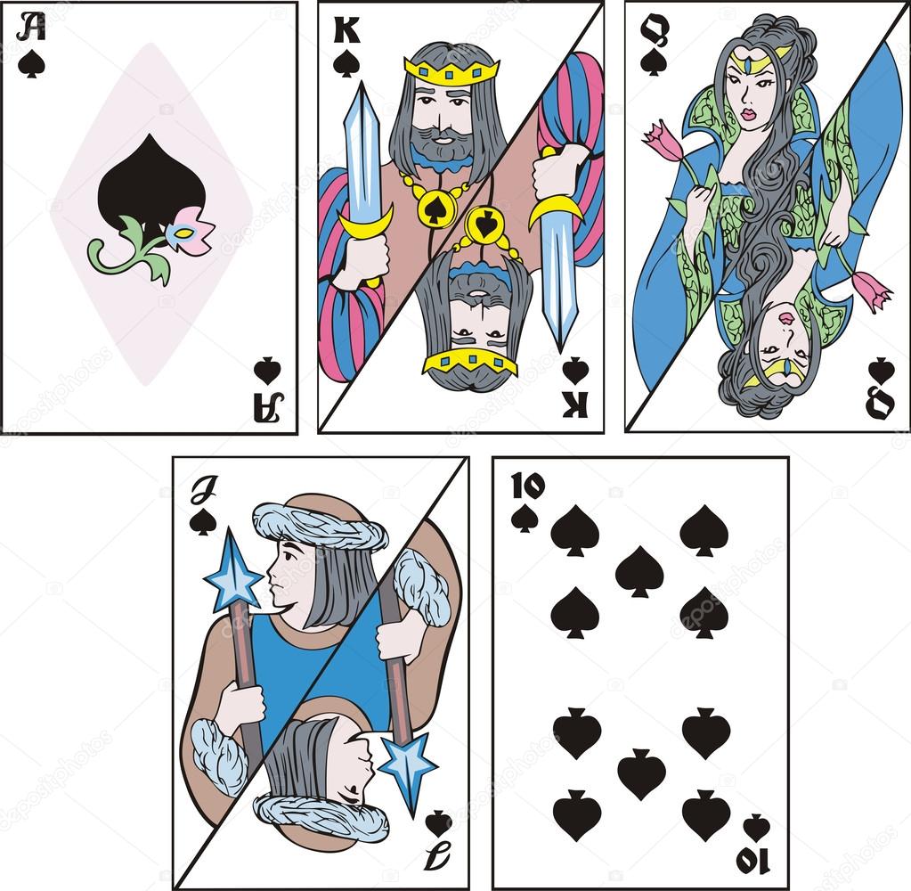 playing cards - complect of spades